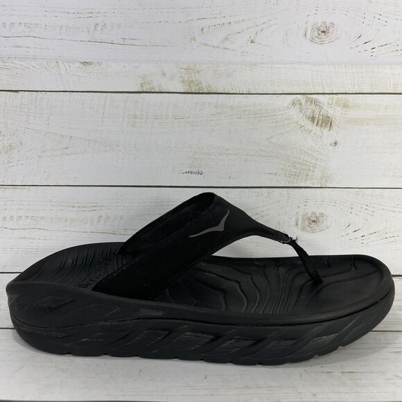 Hoka One One Shoes - Hoka One One Ora Recovery Flip Flops Womens Size 8 Black Comfort Sandals